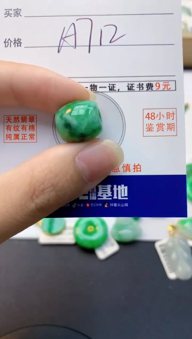颈饰未镶嵌翡翠天然缅甸A货翡翠百元以上9元证书费自理