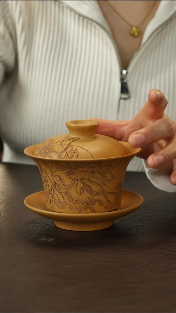 茶壶紫砂蒋文琴 三才盖碗