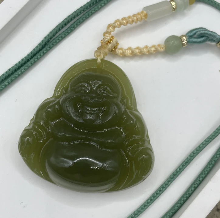 天然玉石 湖水绿弥勒佛吊坠 多样性发货拍一发一 Q146