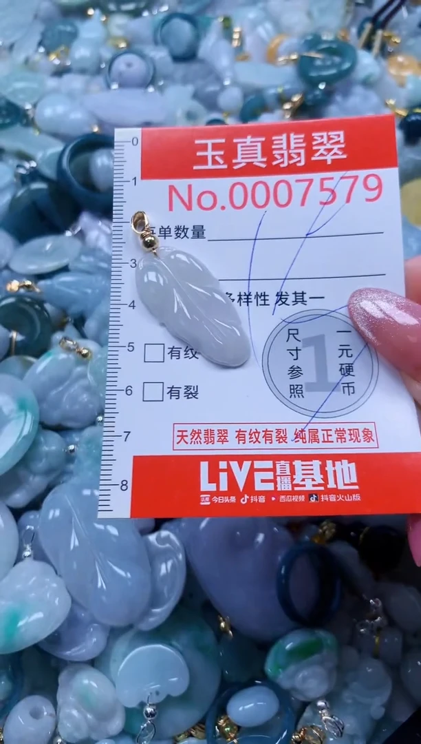翡翠未镶嵌吊坠(不含链)7579