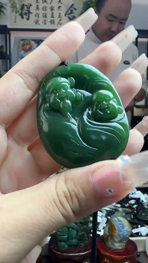 颈饰未镶嵌和田玉金*财神