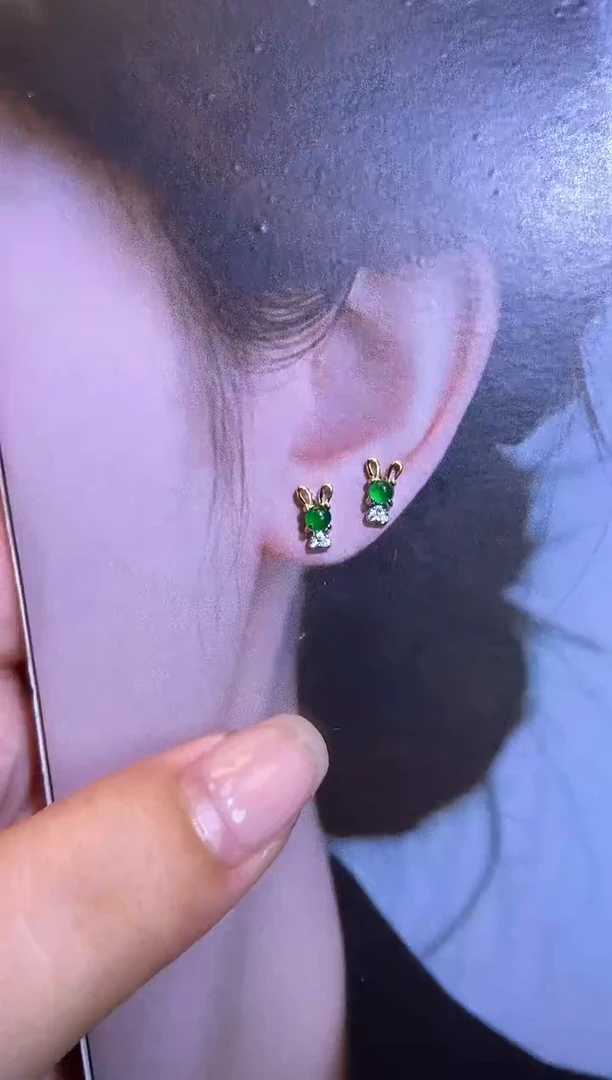 翡翠银S925镶嵌吊坠(不含链)1