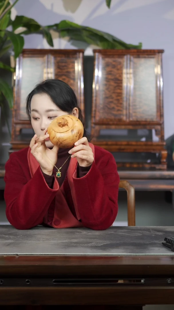 柏木（崖柏）淳化黑油茶仓醒茶罐312