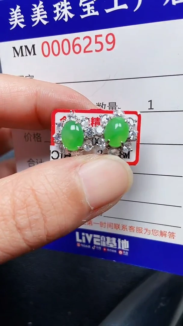 颈饰银S925镶嵌翡翠6259