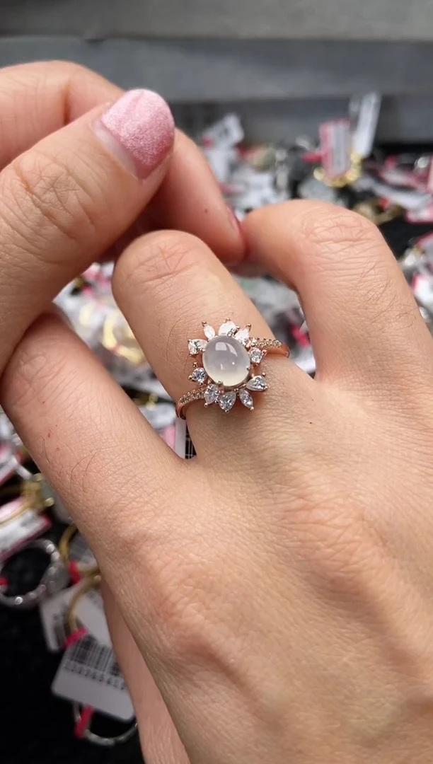 【闪购商品】翡翠戒指银S925镶嵌2222222    3