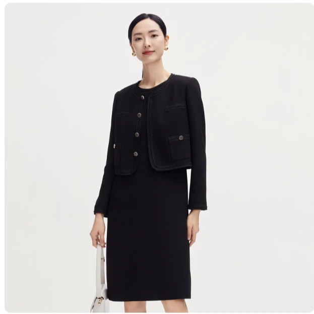 【婷婷专属】时尚香风醋酸连衣裙套装NF09041W0/NF09173A5
