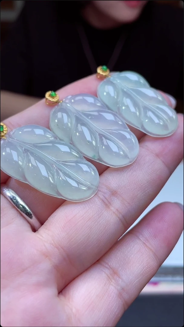 定制翡翠未镶嵌叶子随机发一个