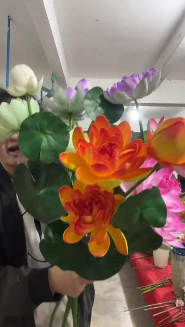 【闪购商品】仿真花朵荷花5束