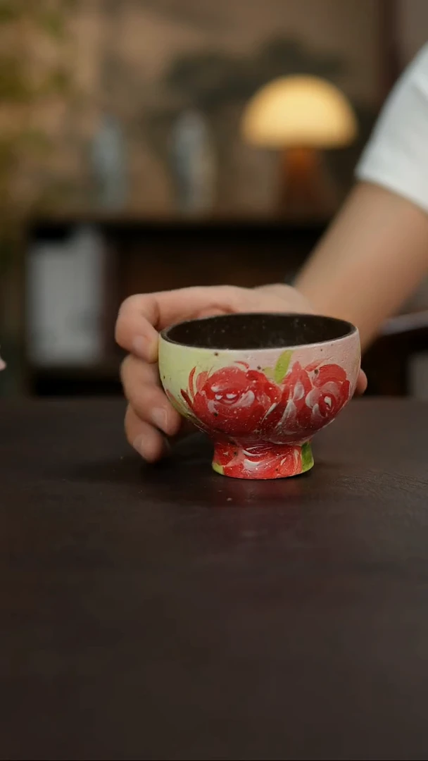 杯景德镇陶瓷杯碗柴烧多人