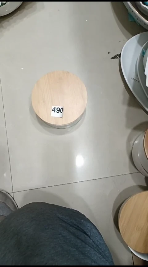 瓷490木盖直筒碗6寸一个