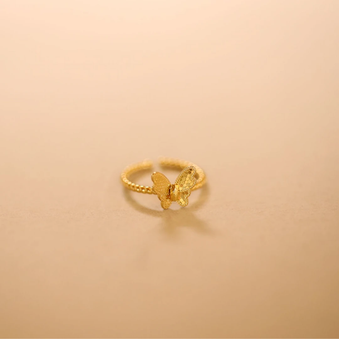 [静静精选] 10493蝴蝶可调节戒指