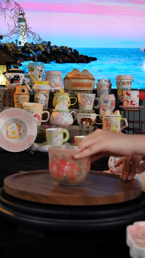 陶瓷便携款手工手绘景德镇陶瓷