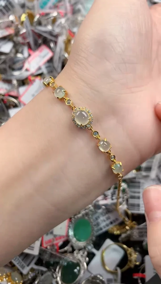 银S925镶嵌戒指翡翠161616---9