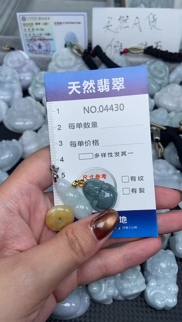 颈饰未镶嵌翡翠天然A货翡翠纯4430