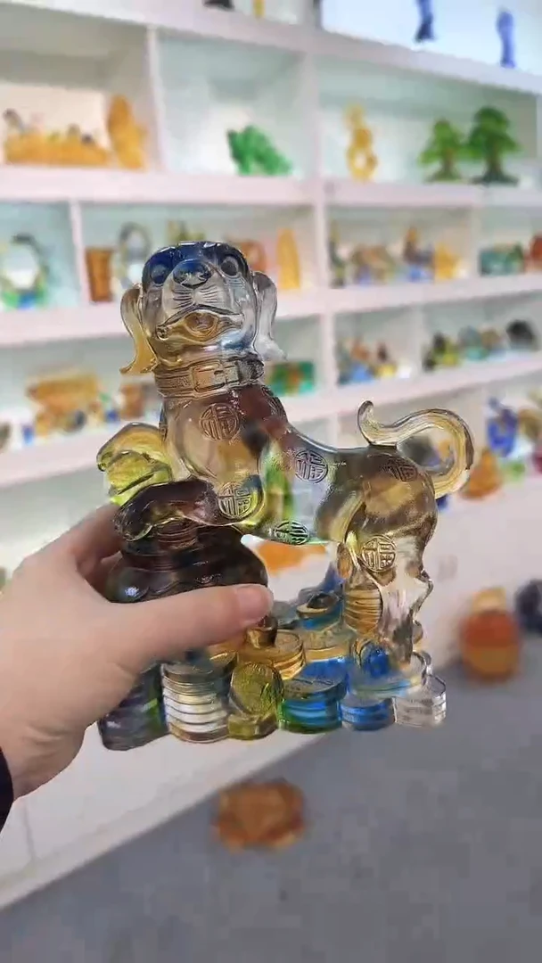 手工艺品琉璃旺财