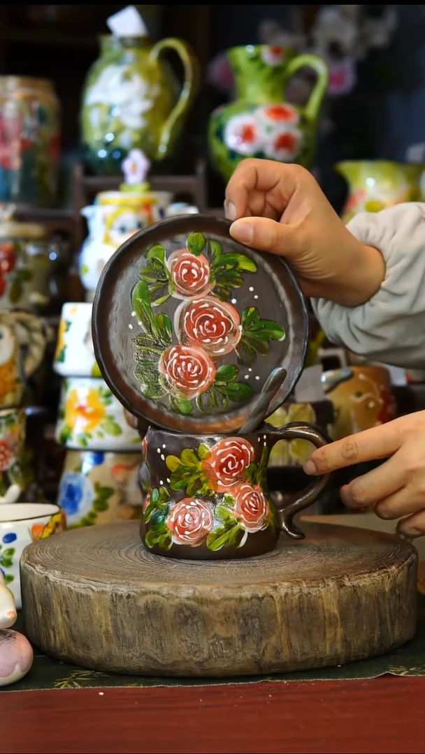 陶瓷102景德镇手工手绘釉下彩