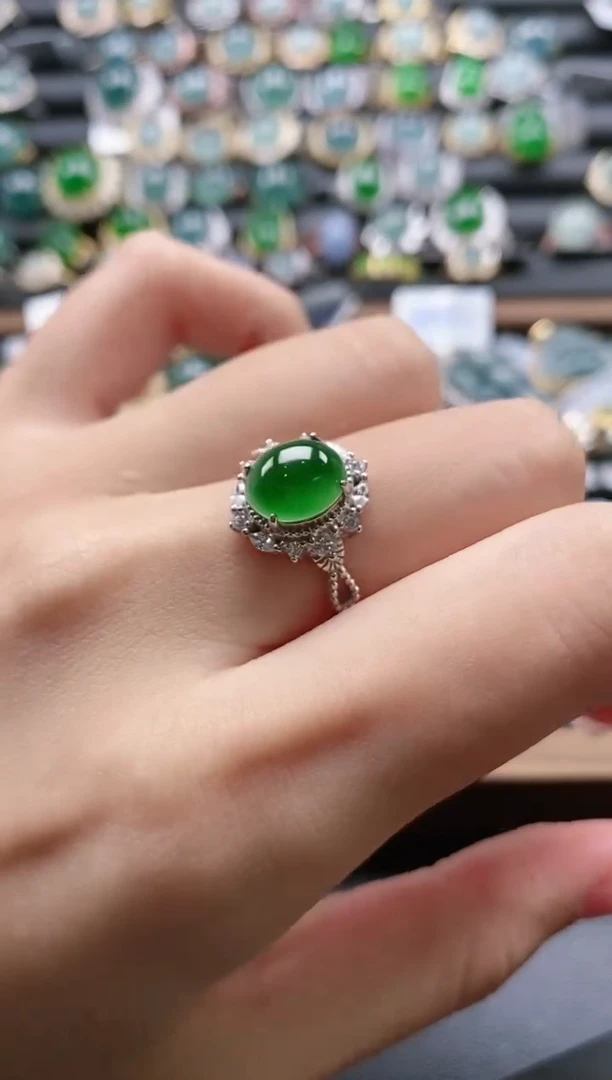 【闪购商品】翡翠戒指银S925镶嵌51511