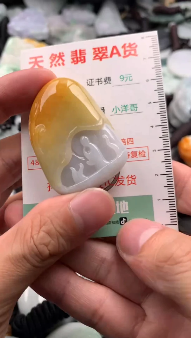 翡翠未镶嵌吊坠(不含链)1