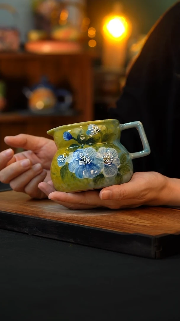 杯手绘心瓷陶瓷浮力