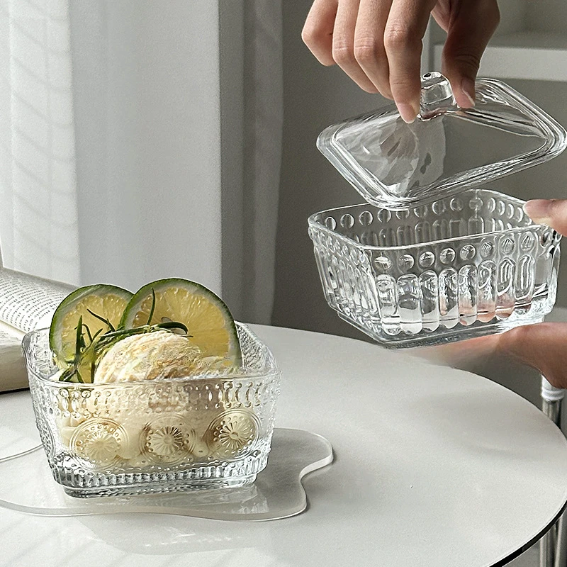 水果沙拉网红玻璃甜品透明家用创意日式沙拉玻璃高颜值餐具玻璃碗