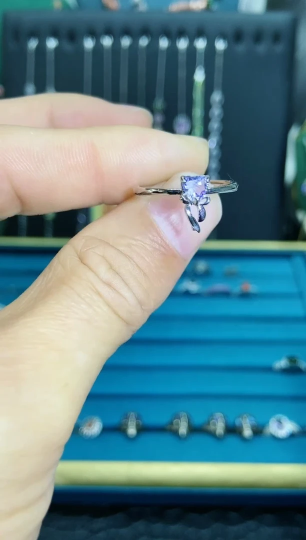 【闪购商品】坦桑石戒指银S925镶嵌1121