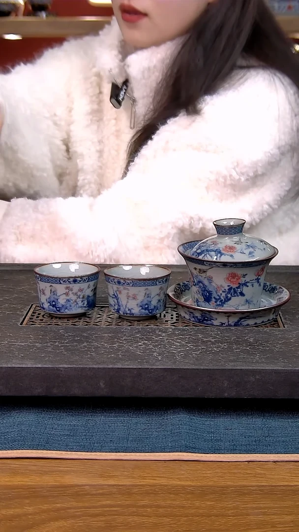 简装家用款3件套 老陶泥开片纹陶瓷茶具