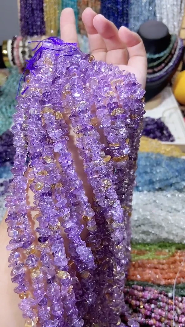 未镶嵌珠宝半成品水晶大紫黄晶
