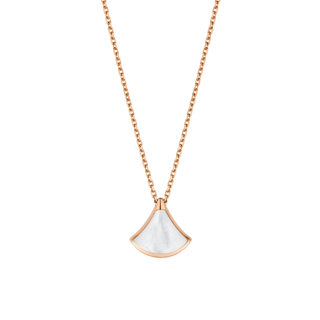 未使用 BVLGARI/宝格丽 Divas' Dream系列 玫瑰金白珍珠母贝项链