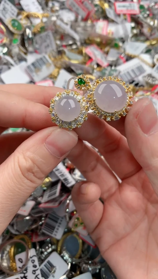 银S925镶嵌戒指翡翠888    8