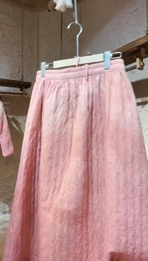 薯莨染植物染水帘洞半裙