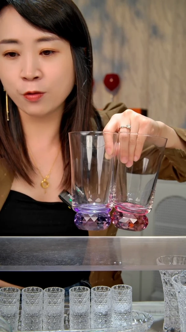 玻璃2只带钻香槟杯1111
