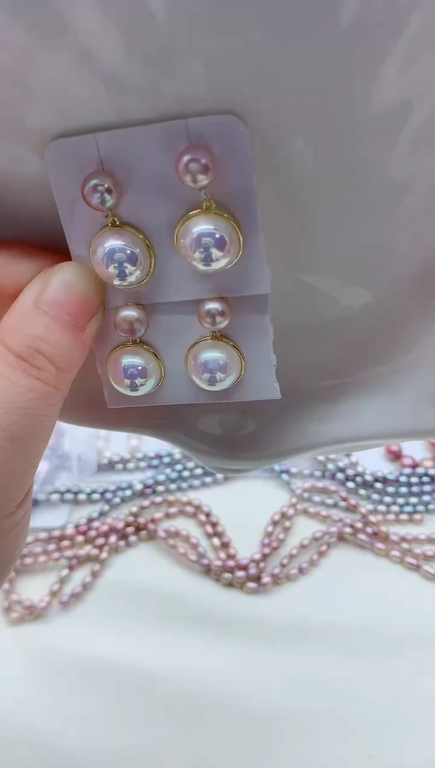 合金淡水珍珠耳饰淡水珍珠耳饰多样性发其一