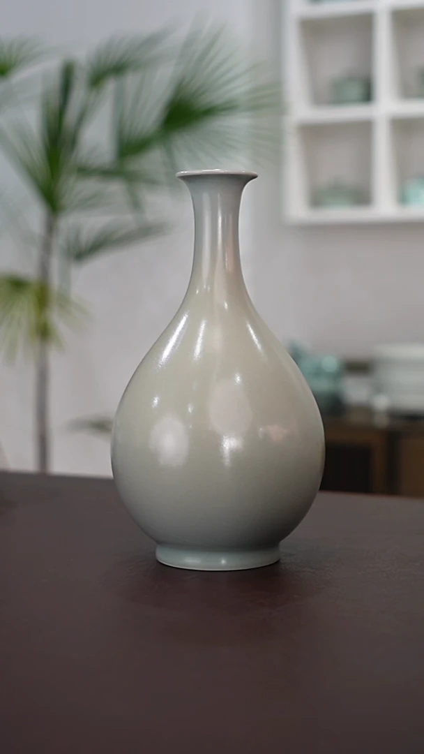 柴烧玉壶春花器19.7高一级品   洁