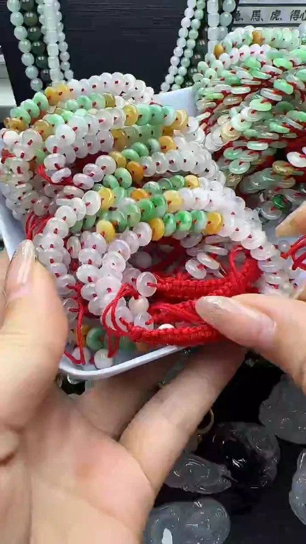 未镶嵌手绳翡翠小孩平安扣多样性发其一
