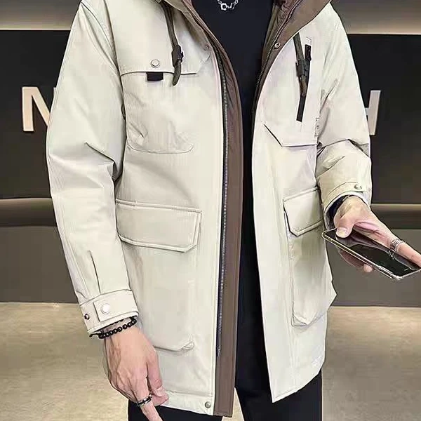 008中长款连帽保暖冬季时尚衣服防寒衣休闲百搭