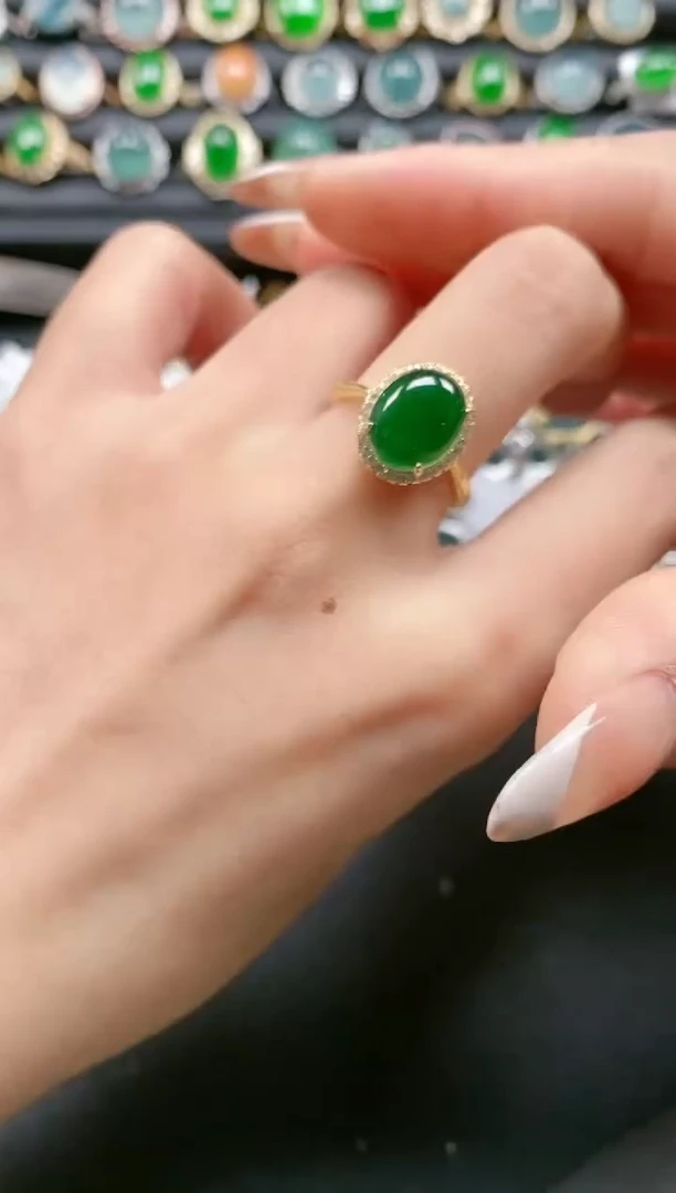 【闪购商品】翡翠戒指银S925镶嵌1111