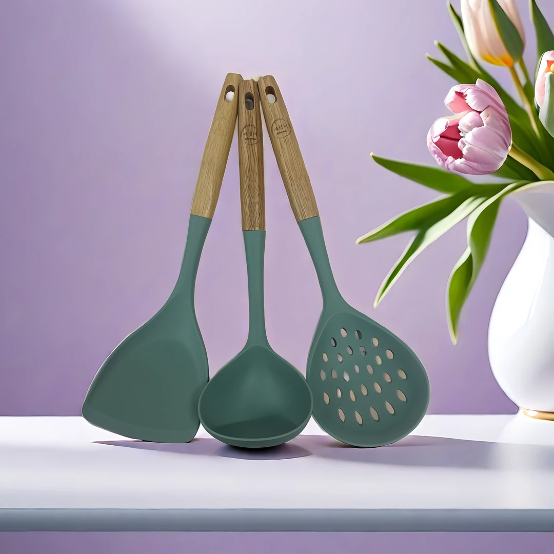 彩色硅胶汤勺套装单件组合揉面垫