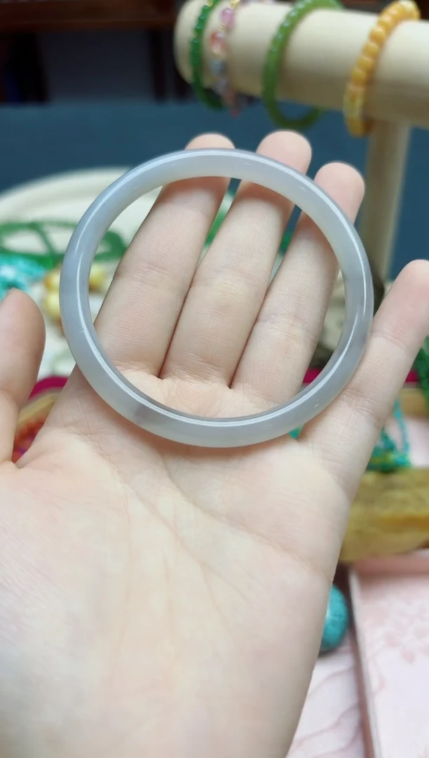 和田玉手镯未镶嵌和田玉烟紫55+#手镯*1 YR
