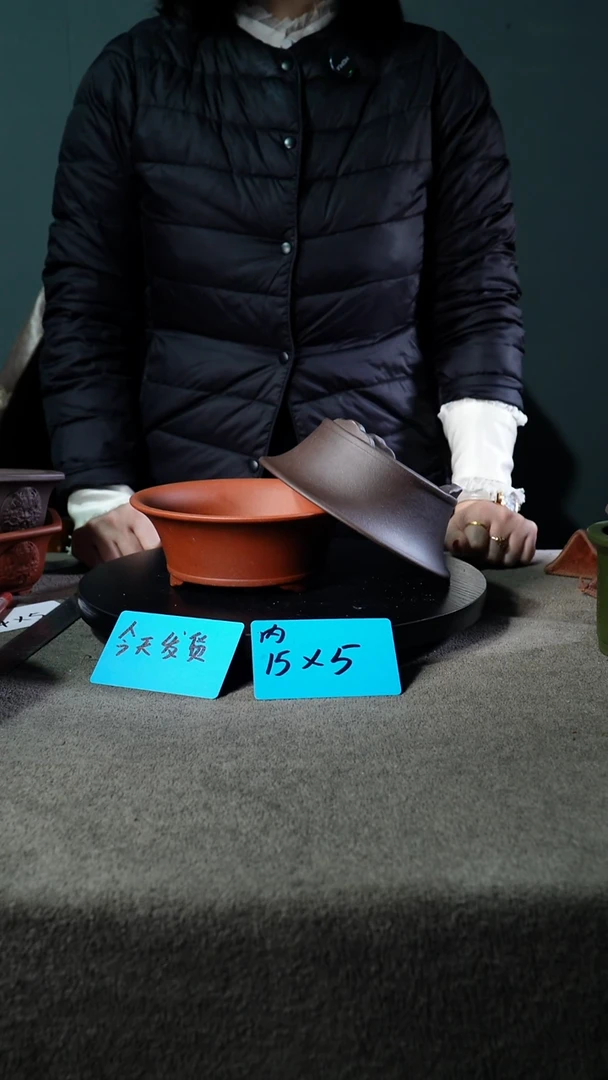 宜兴紫砂花盆小盆