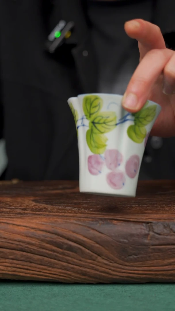 瓷片5寻一缕瓷香杯釉下手工手绘瓷器