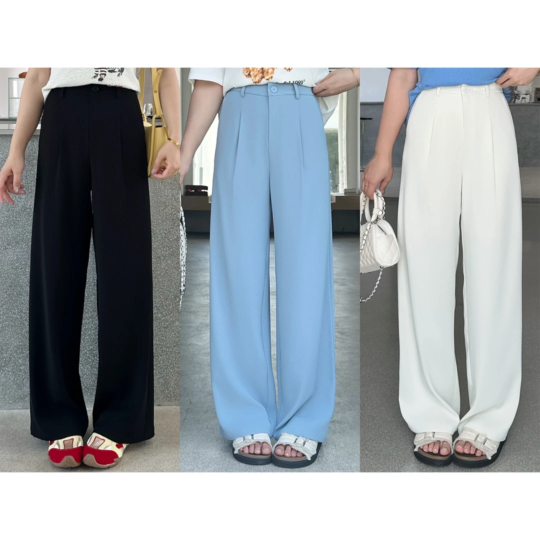 裂渡宣宣【通勤宝藏】微胖大码女时尚百搭垂垂显瘦西装裤ZY506V101