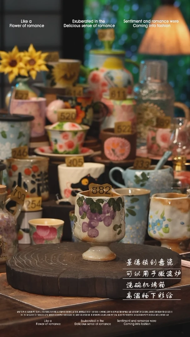 陶瓷景德镇高温釉下彩手工手绘款式