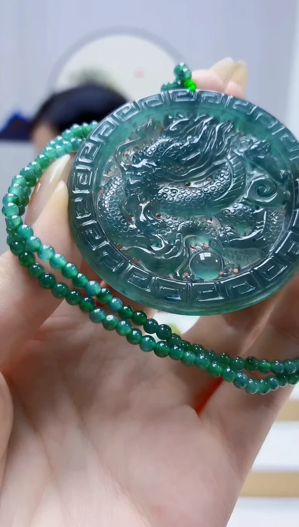 未镶嵌定制翡翠4852jw-毛货挂件赠珠链41
