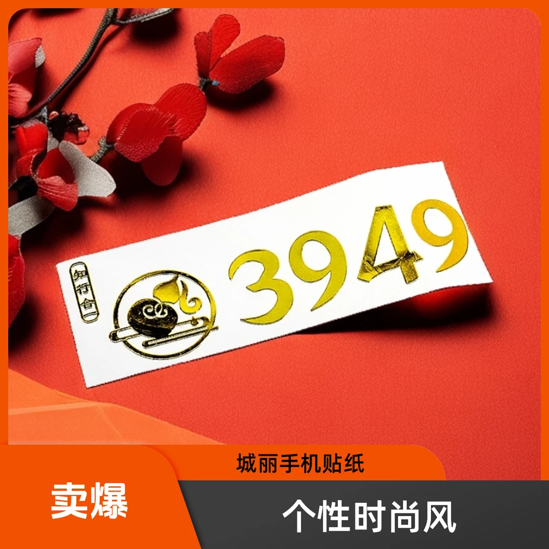 【LP】3949手机贴门牌贴3949招财进宝招财纳福天官赐福手机贴门