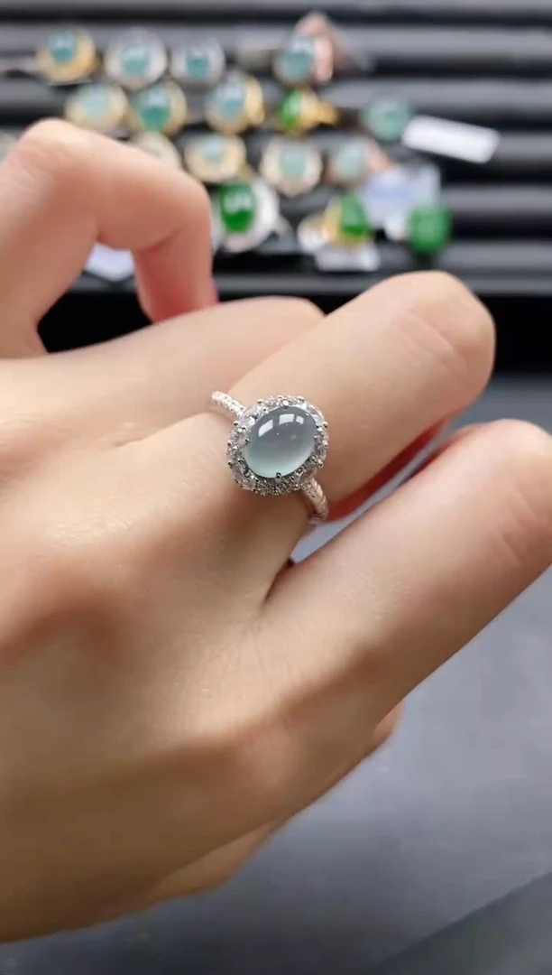 【闪购商品】翡翠戒指银S925镶嵌1111-