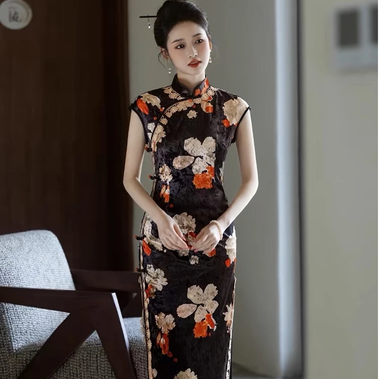 【话江南】日常长旗袍优雅时尚大气高级夏季显瘦