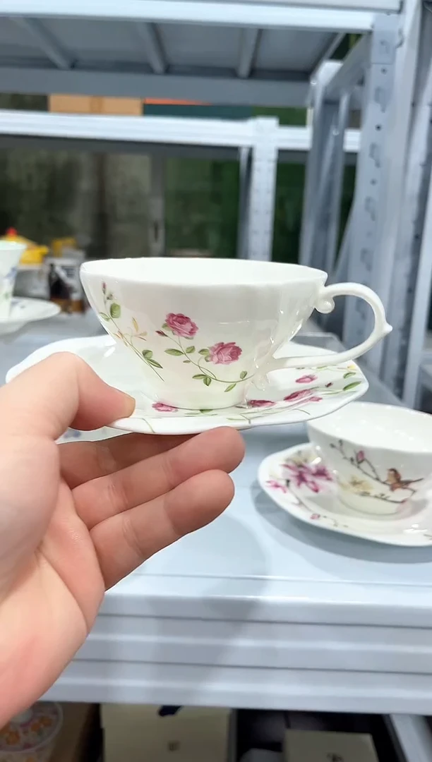 杯子陶（简装）咖啡杯碟一套