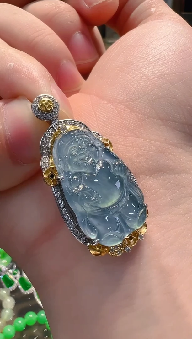 翡翠银S925镶嵌吊坠(不含链)多样性发其一