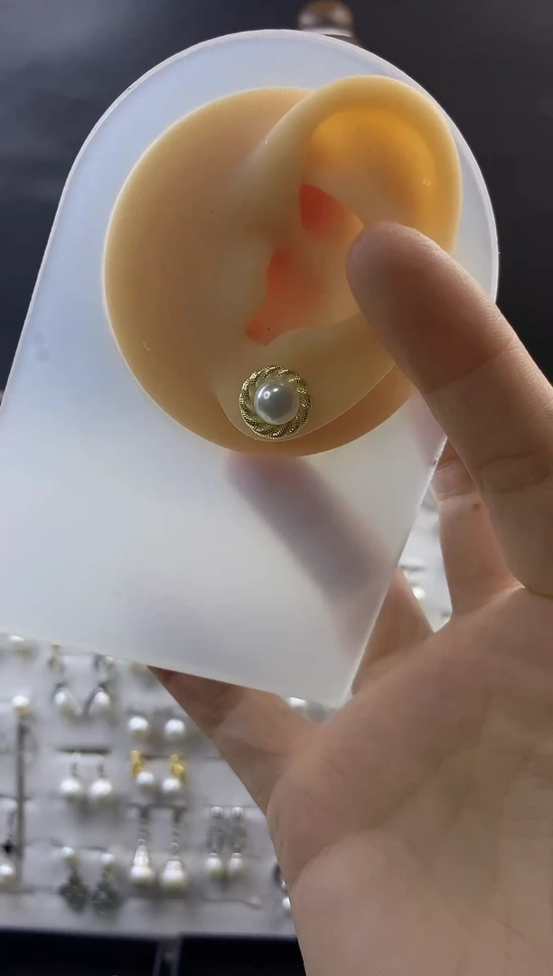 合金耳饰淡水珍珠100