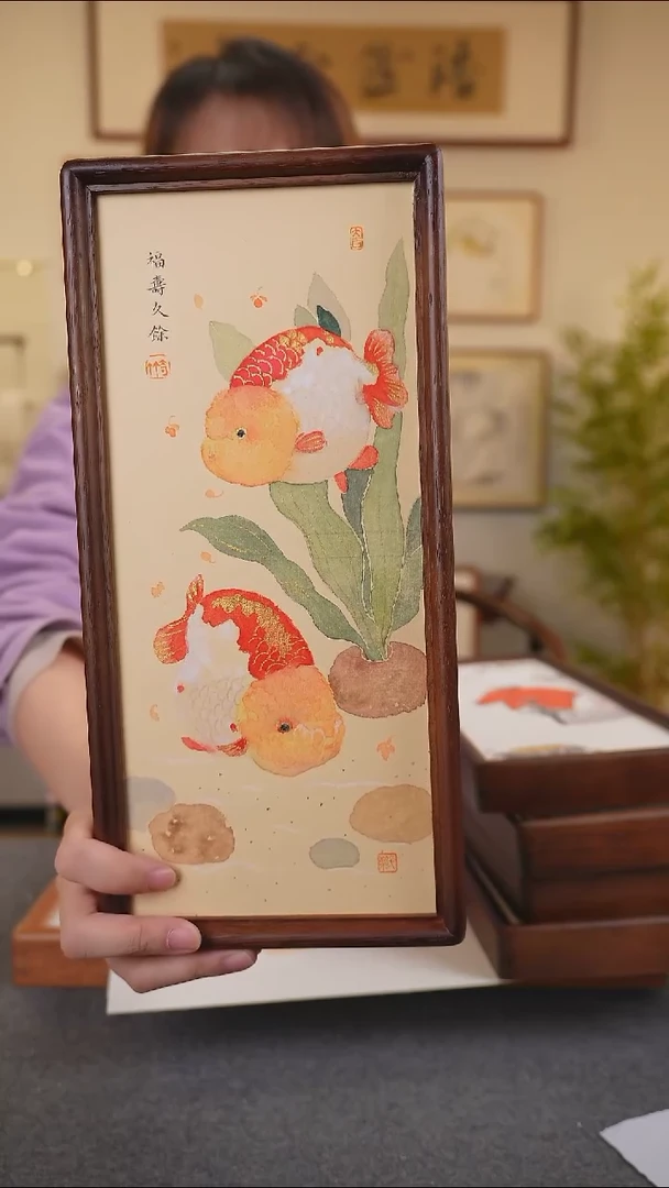 横款桃**木鹿鸣现代美术馆-岳倚竹老师作品